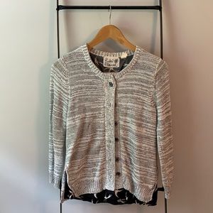 Anthropologie Black & White Cardigan